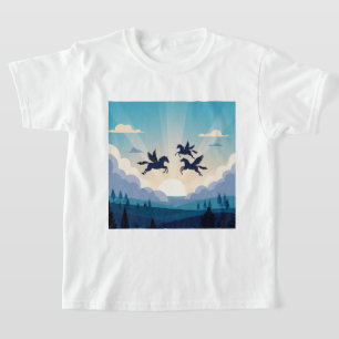 Gevleugelde paarden t-shirt