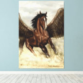 Gevleugelde Pegasus Canvas Afdruk (Insitu (Houten vloer))