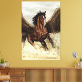 Gevleugelde Pegasus Canvas Afdruk (Insitu (Woonkamer))
