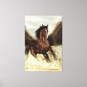Gevleugelde Pegasus Canvas Afdruk