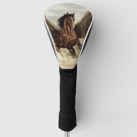 Gevleugelde Pegasus   Golfheadcover (Voorkant)