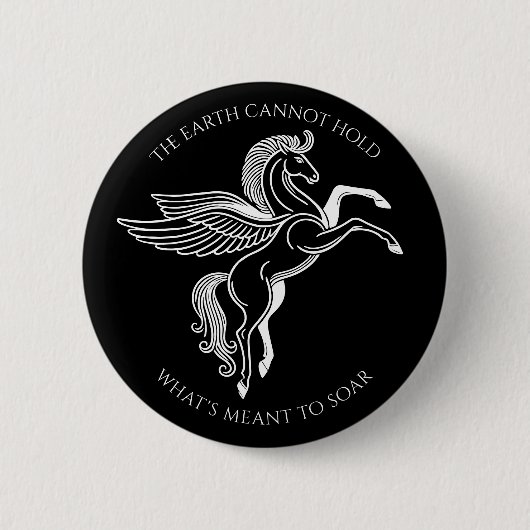 Gevleugelde Pegasus: Inspirerend Griekse mythologi Ronde Button 5,7 Cm (Voorkant)