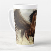 Gevleugelde Pegasus  Latte Mok (Linkerhoek)
