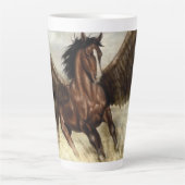 Gevleugelde Pegasus  Latte Mok (Voorkant)