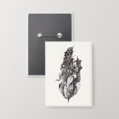 Gevleugelde Rider, inkt tekening, Badge Button (Voorkant / Achterkant)