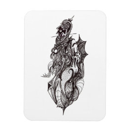 Gevleugelde Rider inkt tekening Flexibele magneet
