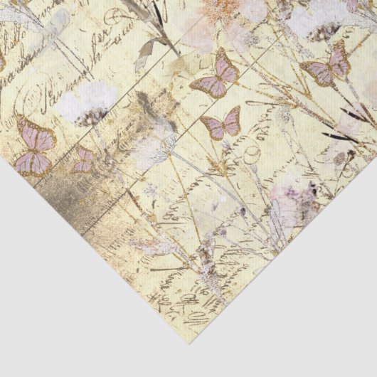 gevleugelde wilde flora en fauna tissuepapier (Detail)