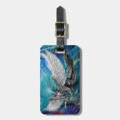 gevleugelde zessnaren bagagelabel (Voorkant verticaal)