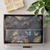 Gevleugelde zielen, vlinders & Gotische schedel Tissuepapier (Geschenk)