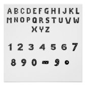 gevlochten alfabetkunst | vet letterraster perfect poster (Voorkant)