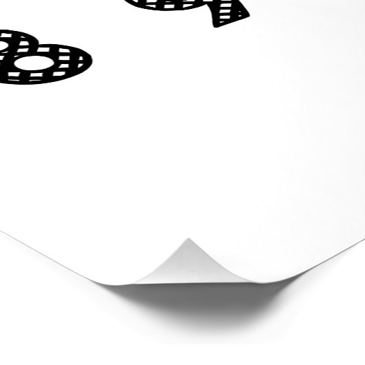 gevlochten alfabetkunst | vet letterraster perfect poster (Hoek)