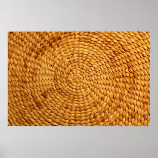 gevlochten bast achtergrond textuur bruin poster