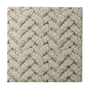Gevlochten Brei Structuur – Warm Beige (2) Tegeltje