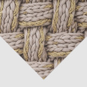 Gevlochten Brei Textuur – Warm Beige (3) Tissuepapier (Detail)