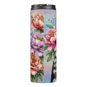 Gevlochten Butterfly Floral Coffee Serenity Thermosbeker (Achterkant)