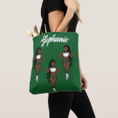 Gevlochten danser gepersonaliseerd Tas ( groen) (Dichtbij)