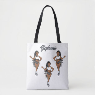Gevlochten danser gepersonaliseerd Tas ( Stone Whi