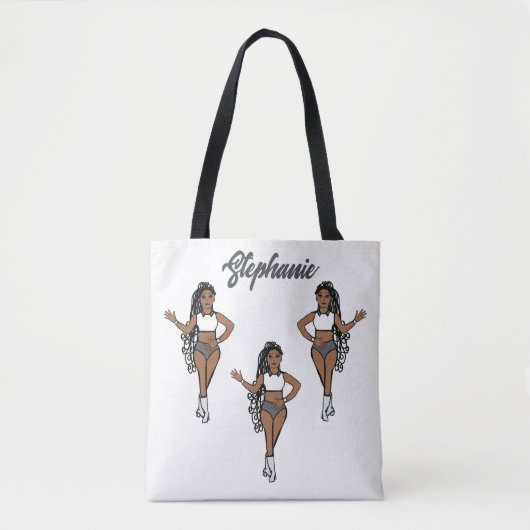 Gevlochten danser gepersonaliseerd Tas ( Stone Whi (Voorkant)