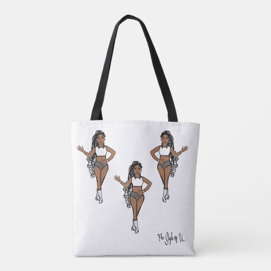 Gevlochten danser gepersonaliseerd Tas ( Stone Whi (Achterkant)