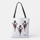 Gevlochten danseres gepersonaliseerde tas (Rood) (Achterkant)