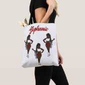 Gevlochten danseres gepersonaliseerde tas (Rood) (Dichtbij)