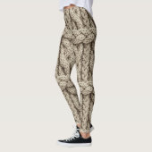 Gevlochten Gebreide Structuur – Warm Beige (4) Leggings (Links)