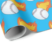 gevlochten honkbal cadeaupapier (Rol Hoek)