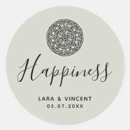 Gevlochten Keltische Stijl patroon Dank u Ronde Sticker