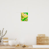 Gevlochten Kleurgolven met Zachte Rondingen Poster (Keuken)