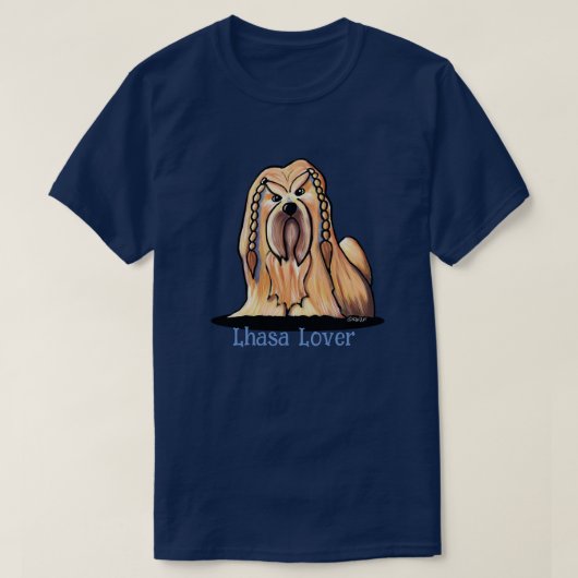 Gevlochten Lhasa Apso T-shirt (Design voorkant)