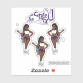 Gevlochten Majorette / Dancer Stickers Paarse (Vel)