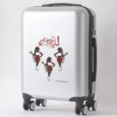 Gevlochten Majorette / Dancer Stickers Rood (Koffer)