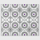 Gevlochten mandala en blad motief inpakpapier (Vlak)