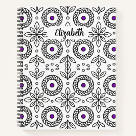 Gevlochten Mandala en bladmotief Notitieboek