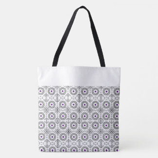 Gevlochten Mandala en Leaf Motief Ontwerp Tote Bag
