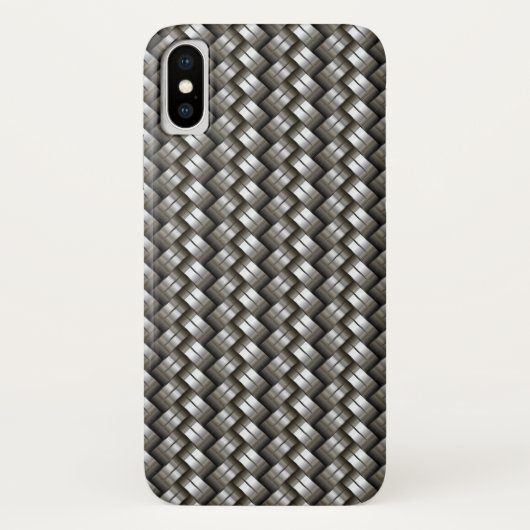 Gevlochten metaalpatroon Case-Mate iPhone case (Achterkant)