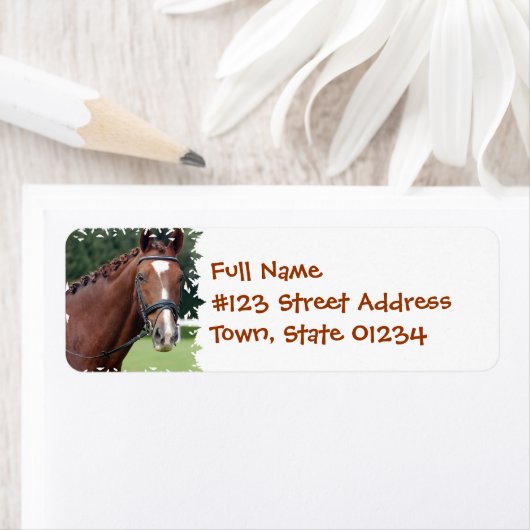 Gevlochten Paard Mane Mailing Label (Insitu)