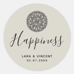 Gevlochten patroon in Keltische stijl Dank je wel Ronde Sticker