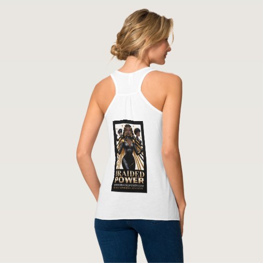 Gevlochten Power Tanktop T-shirt (Volledige Achterkant)