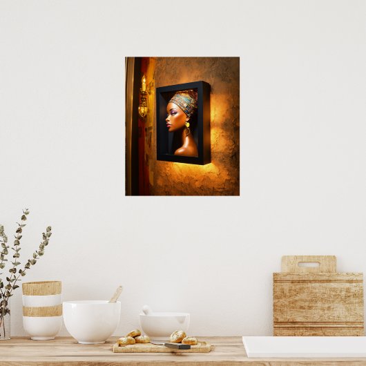 "Gevlochten schittering: 3D Wall Art Poster (Keuken)