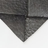 Gevlochten zwart leder:  textuur fleece deken (Hoek)