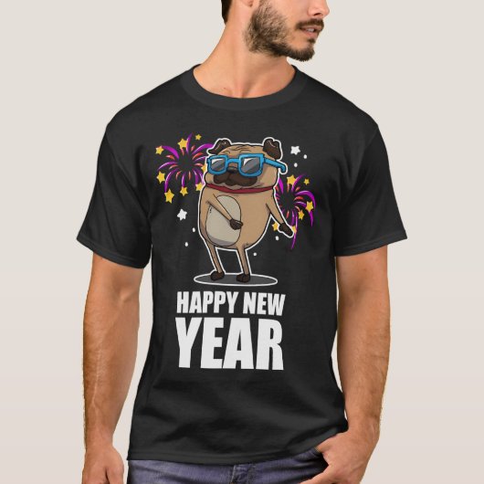 gevloeide pug t-shirt (Voorkant)