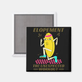 Gevlucht De Onverwachte Workout Grappige Fruit Mem Magneet (Voorkant / Achterkant)