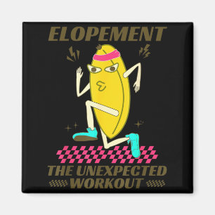 Gevlucht De Onverwachte Workout Grappige Fruit Mem Magneet