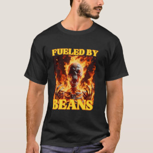 Gevoed door bonen Funny Cringe Hard Skeleton Meme  T-shirt