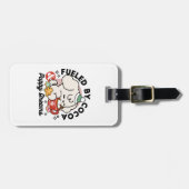 Gevoed door cacao en puppydromen - Schattigee wint Bagagelabel (Voorkant horizontaal)