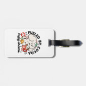 Gevoed door cacao en puppydromen - Schattigee wint Bagagelabel (Achterkant horizontaal)