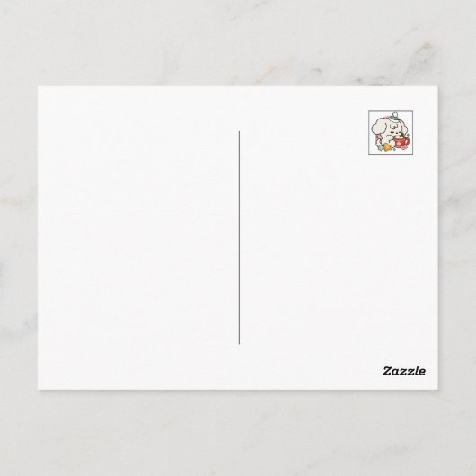 Gevoed door cacao en puppydromen - Schattigee wint Briefkaart (Achterkant)