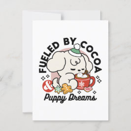 Gevoed door cacao en puppydromen - Schattigee wint Briefkaart
