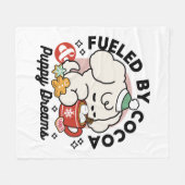 Gevoed door cacao en puppydromen - Schattigee wint Fleece Deken (Voorkant (Horizontaal))